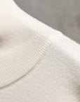 Olde H & Daughter Wool Track Half Zip Ecru