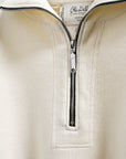Olde H & Daughter Wool Track Half Zip Ecru