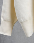 Olde H & Daughter Wool Track Half Zip Ecru