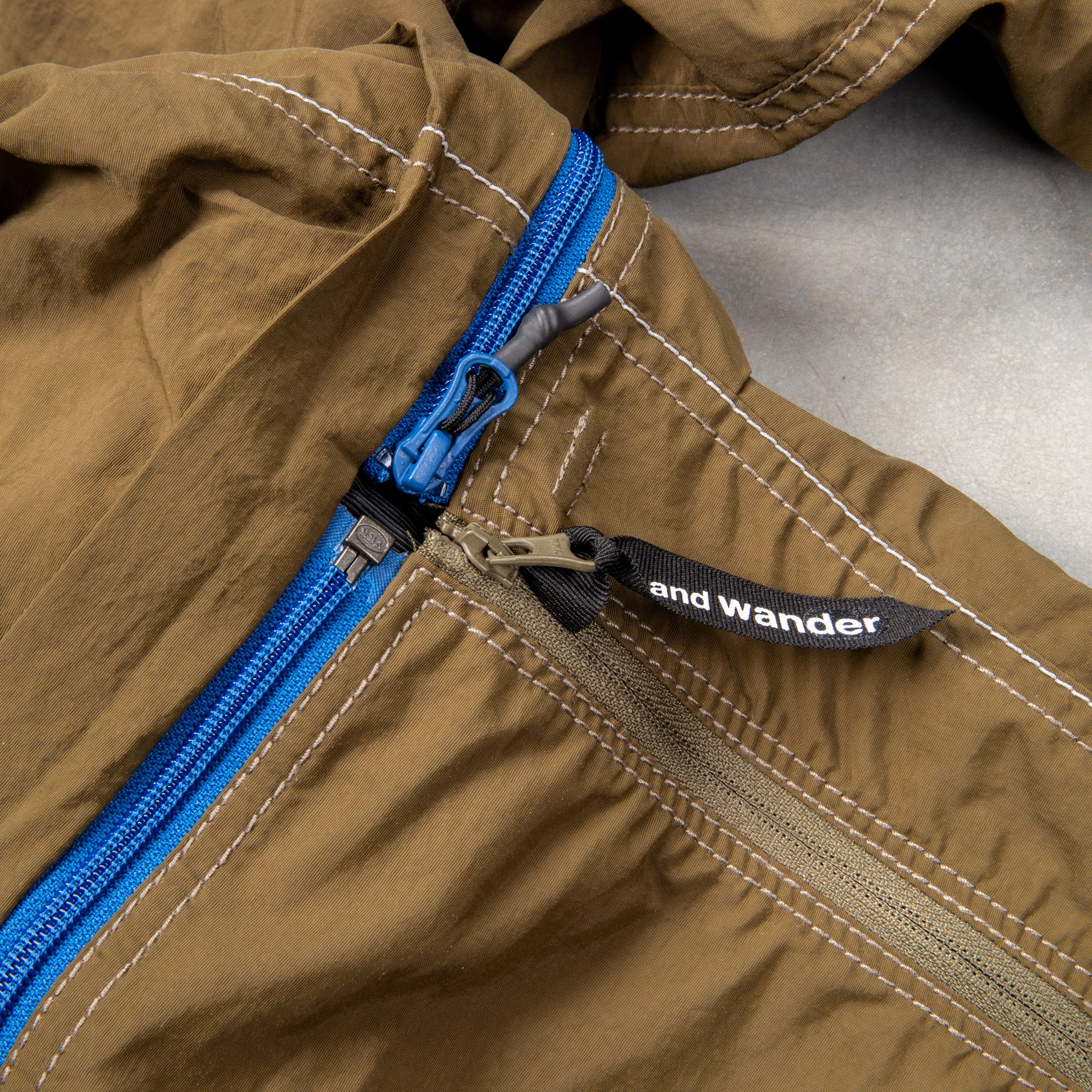 And Wander NY Taffeta 2-Way Pants D.Khaki