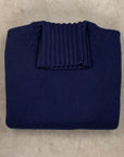 Drumohr Cashmere Tre Fili Dolcevita Navy Americana