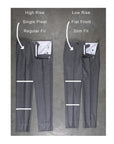 Rota Pantaloni High Rise Regular Fit Lightweight Flannel Grigio Medio