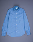 Finamore Gaeta Fit Collo Sergio Chambray Blu Scuro