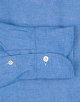 Finamore Gaeta Fit Collo Sergio Chambray Blu Scuro