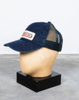 RRL Mesh Trucker hat cotton denim indigo