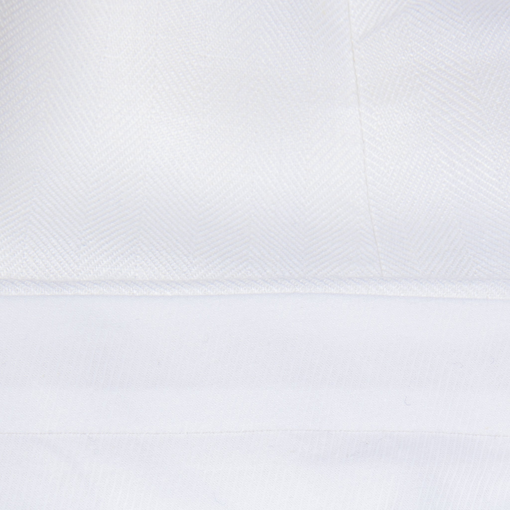 Rota Pantaloni High Rise Regular Fit Herringbone Linen White