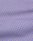 Finamore Gaeta Fit Collo Sergio Piccolo Percalle Blu Marrone