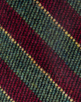 Finamore Untipped Tie Lana Inglese Rigati Rosso Verde
