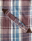 Remi Relief twill checked wide shirt brown