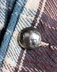 Remi Relief twill checked wide shirt brown
