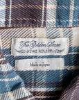 Remi Relief twill checked wide shirt brown