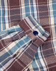 Remi Relief twill checked wide shirt brown