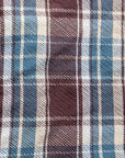 Remi Relief twill checked wide shirt brown