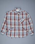 Remi Relief twill checked wide shirt brown