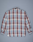 Remi Relief twill checked wide shirt brown