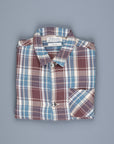 Remi Relief twill checked wide shirt brown