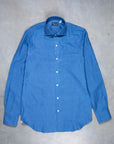 Finamore Milano Collo Eduardo Carlo Riva Cotton Linen Chambray Shirt