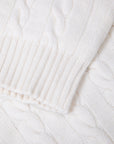 William Lockie Chirnside Cashmere Cable Crew Neck Snow White