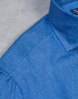 Finamore Napoli Collo Eduardo Carlo Riva Cotton Linen Chambray Shirt