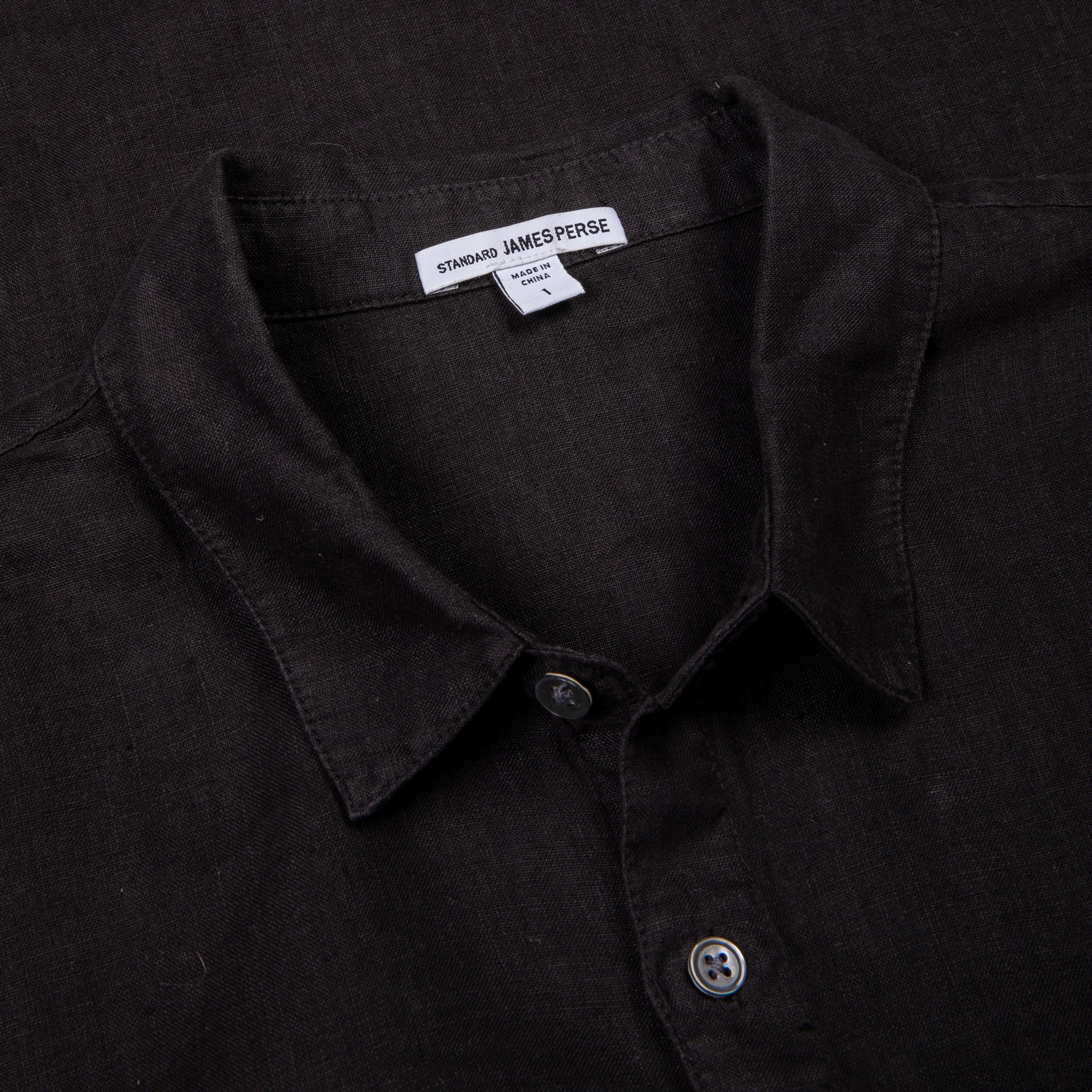 James Perse Classic Linen shirt Black – Frans Boone Store