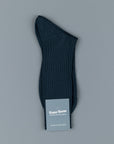 Frans Boone X Pantherella Vale Socks 100% Fil d'Ecosse / Cotton lisle Steel Blue