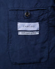Caruso Panarea Safari Blazer Cottone Lino Lyocell Blu