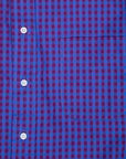 Gitman Vintage x Frans Boone Poplin Check Burgundy Sky Blue - Jeff