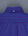 Gitman Vintage x Frans Boone Poplin Check Burgundy Sky Blue - Jeff