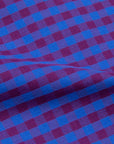 Gitman Vintage x Frans Boone Poplin Check Burgundy Sky Blue - Jeff