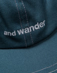 And Wander Cotton Twill Cap Green