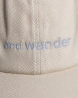And Wander Cotton Twill Cap Light Beige