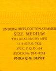 The Real McCoy's Undershirts Summer Cotton Yellow