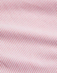 Finamore Gaeta Shirt Pinpoint Oxford Lucio Collar Pink Stripe