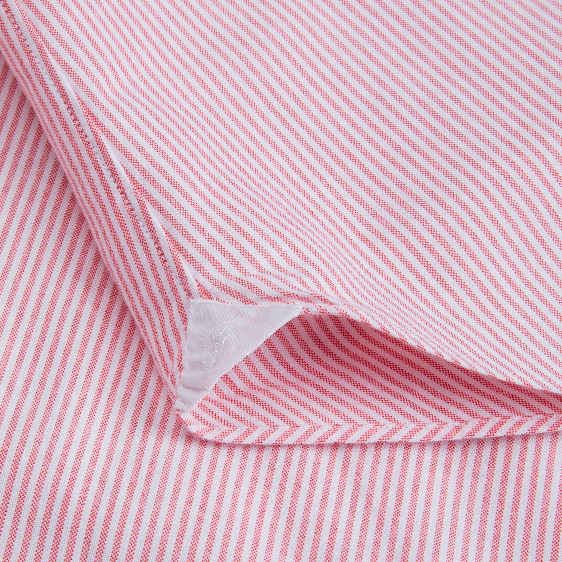 Finamore Tokyo Shirt Pinpoint Oxford Lucio collar Pink Stripe