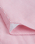 Finamore Gaeta Shirt Pinpoint Oxford Lucio Collar Pink Stripe
