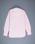 Finamore Gaeta Shirt Pinpoint Oxford Lucio Collar Pink Stripe