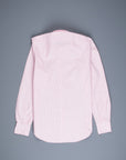Finamore Tokyo Shirt Pinpoint Oxford Lucio collar Pink Stripe