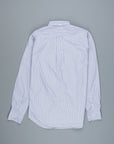 Gitman Vintage x Frans Boone Japanese woven stripe medium Blue