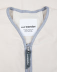 And Wander light fleece pullover off white