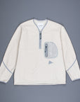 And Wander light fleece pullover off white