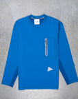 And Wander Cool Touch Pocket LS T Blue