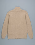 Drumohr Full Zip Garzato Wool Sweater Mastice