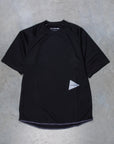 And Wander Power Dry Jersey Raglan SS T Black