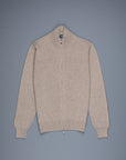 Drumohr Full Zip Cashmere Beige Sabbia