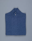 Drumohr Full Zip Cashmere Blu Denim