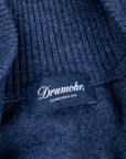 Drumohr Full Zip Cashmere Blu Denim