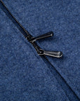 Drumohr Full Zip Cashmere Blu Denim