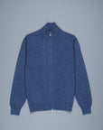 Drumohr Full Zip Cashmere Blu Denim