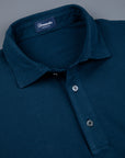 Drumohr Crepe Cotton ML Polo Blu Navy