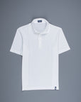 Drumohr Crepe Cotton MC Polo Bianco